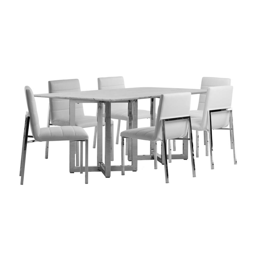 Amalfi Metal Back Chair in White, set of 2. Picture 8
