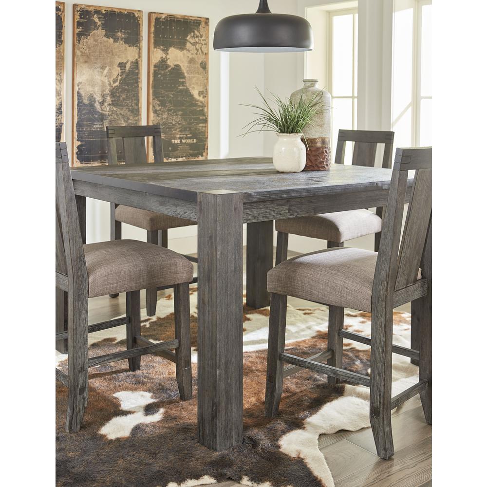 Meadow Solid Wood Square Counter Table in Graphite. Picture 3