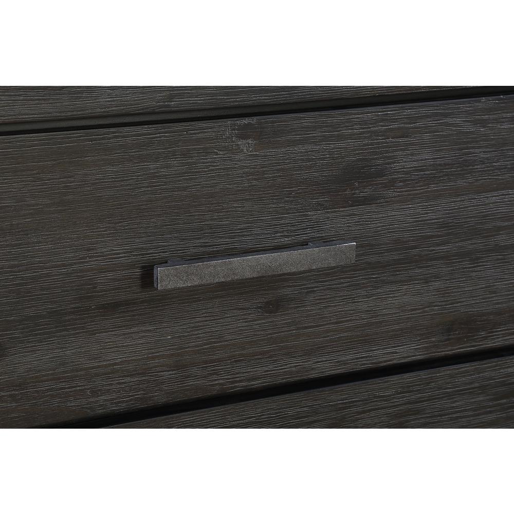 Meadow Solid Wood Two Drawer Nightstand in Graphite. Picture 5