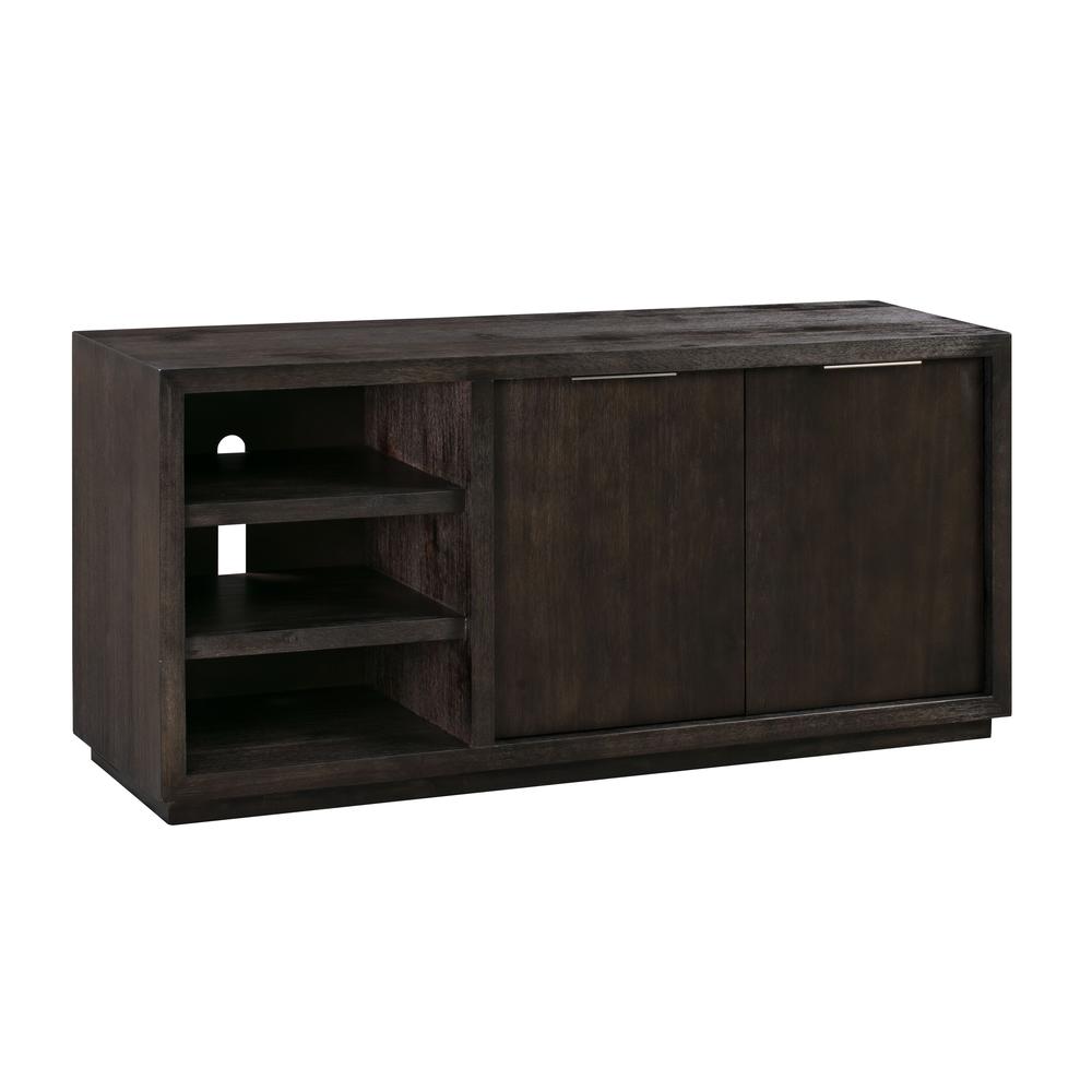 Oxford 64 inch Two Drawer Two Shelf Media Console in Basalt Grey. Picture 3