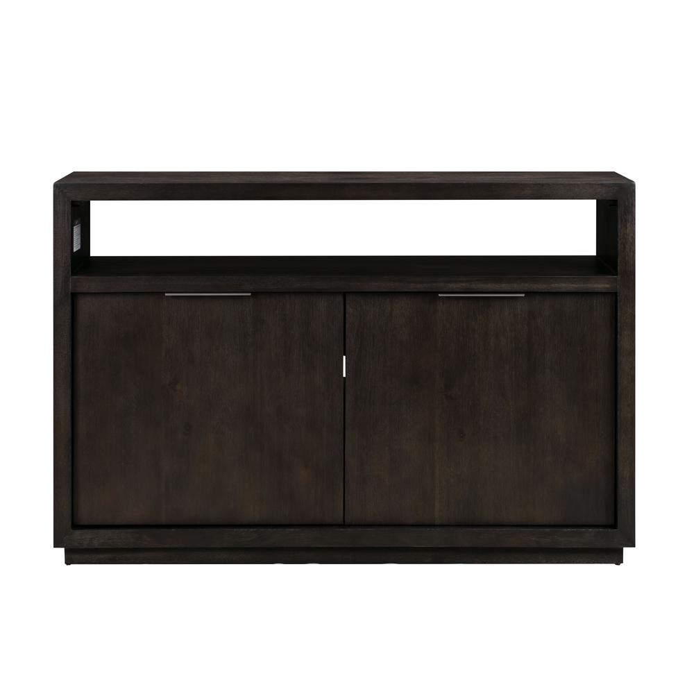 Oxford Solid Wood 54 inch Media Console in Basalt Grey. Picture 4