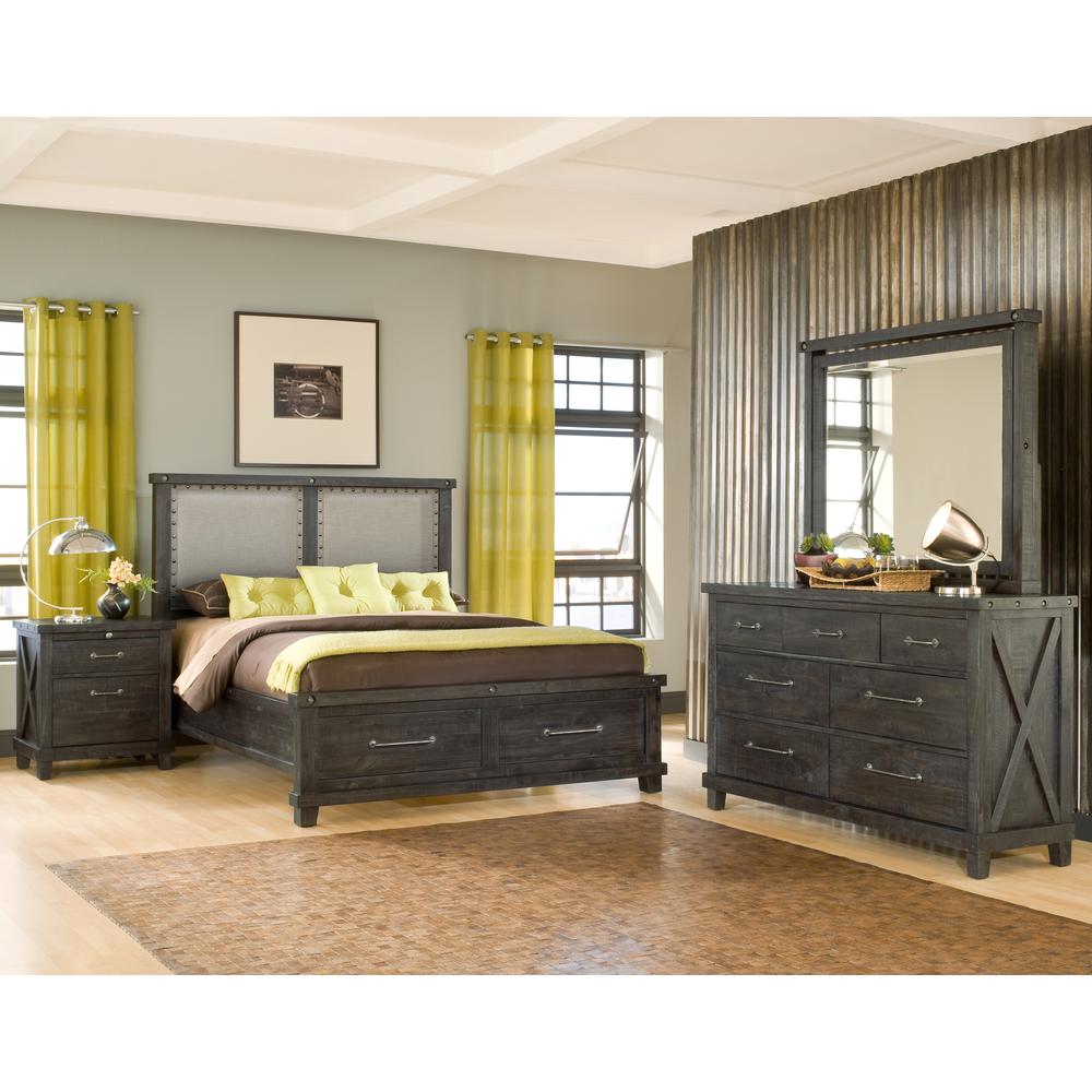Yosemite Upholstered Footboard Storage Bed in Cafe. Picture 8