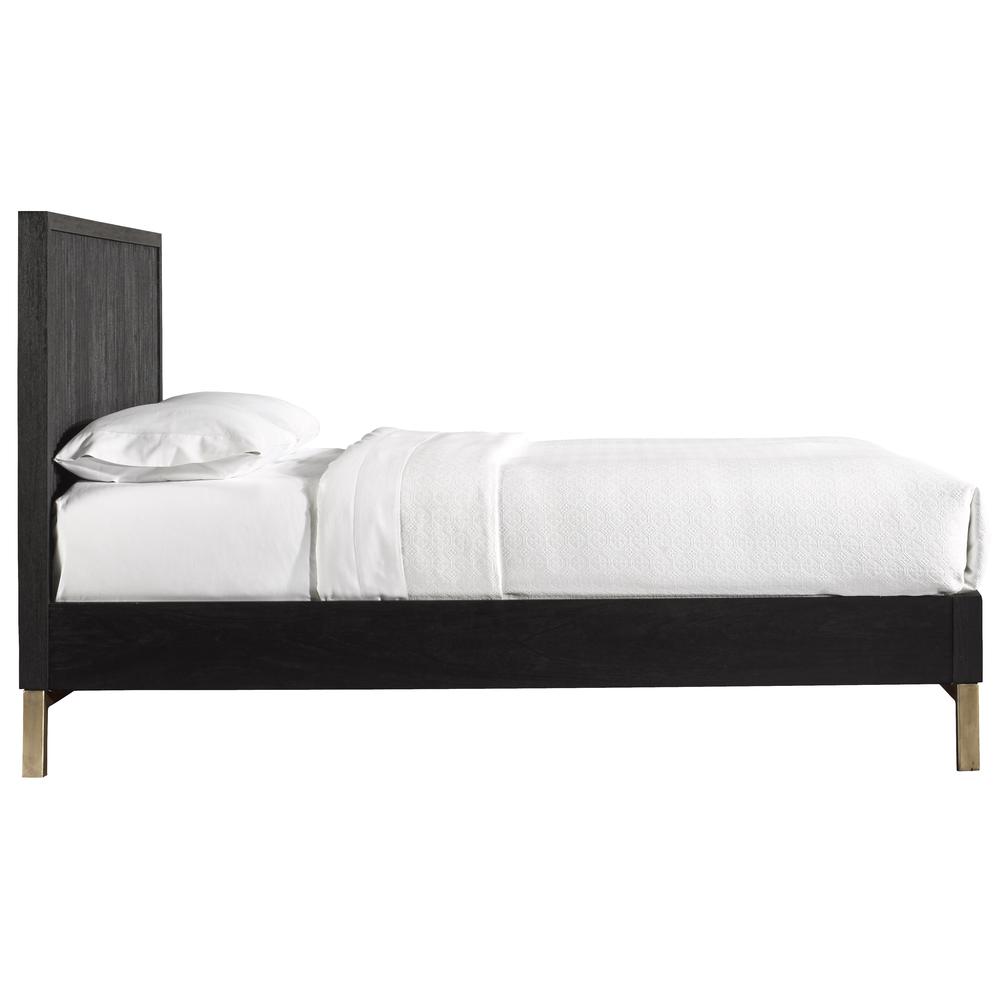 Kentfield Solid Wood Platform Bed in Black Drifted Oak. Picture 6