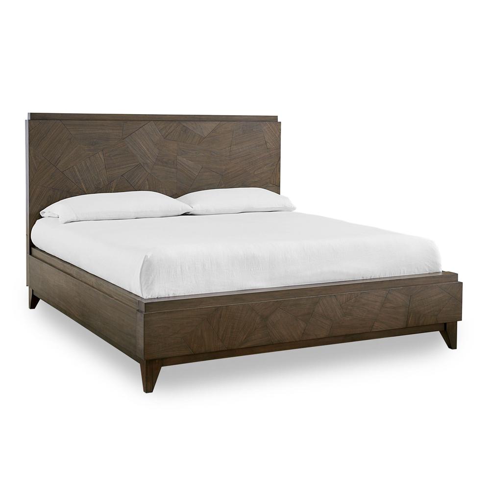 Broderick Wood Panel Bed in Wild Oats Brown. Picture 4
