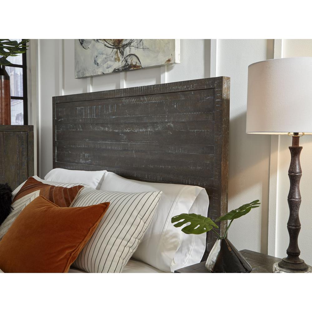 Townsend Solid Wood Low-Profile Bed in Gunmetal. Picture 3