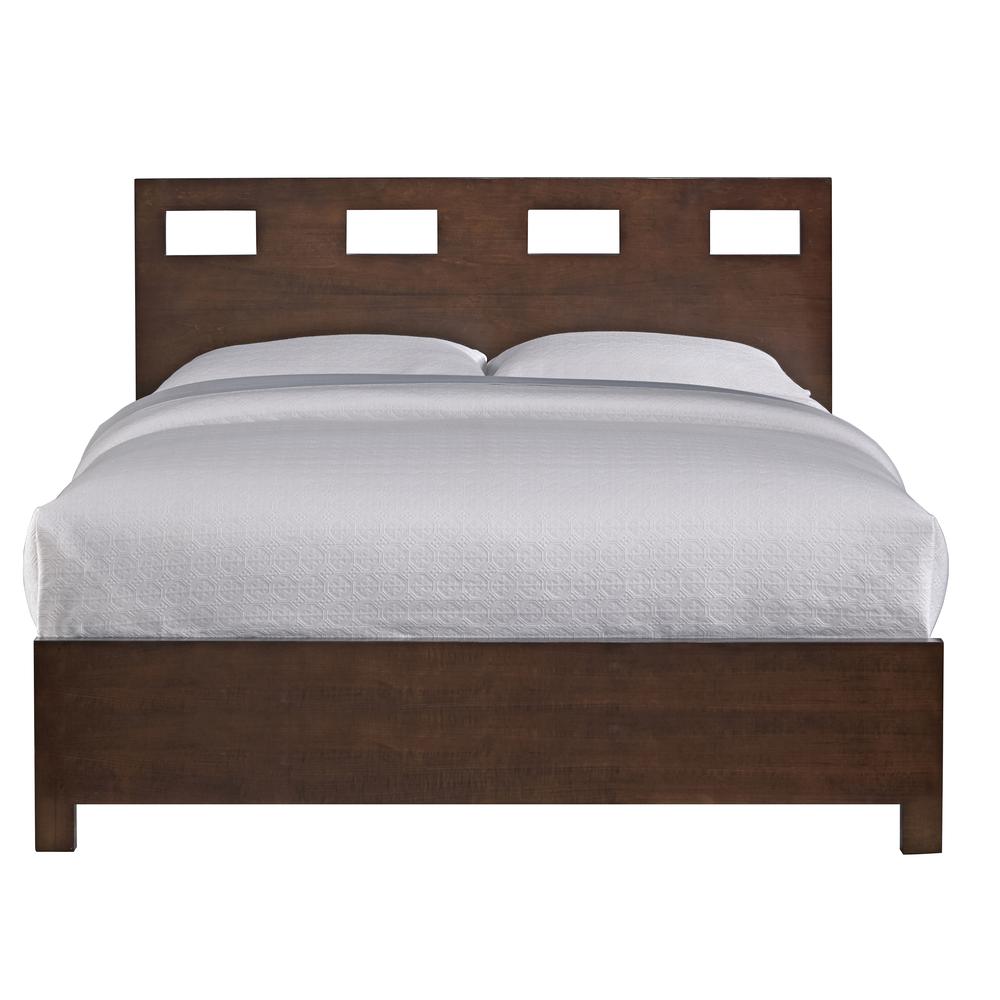 Riva Wood Storage Bed in Chocolate Brown. Picture 4