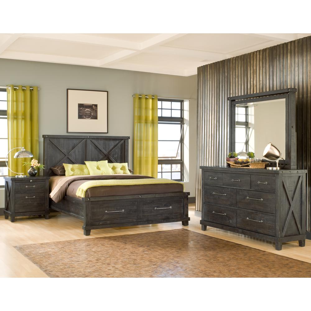 Yosemite Solid Wood Footboard Storage Bed in Cafe. Picture 8