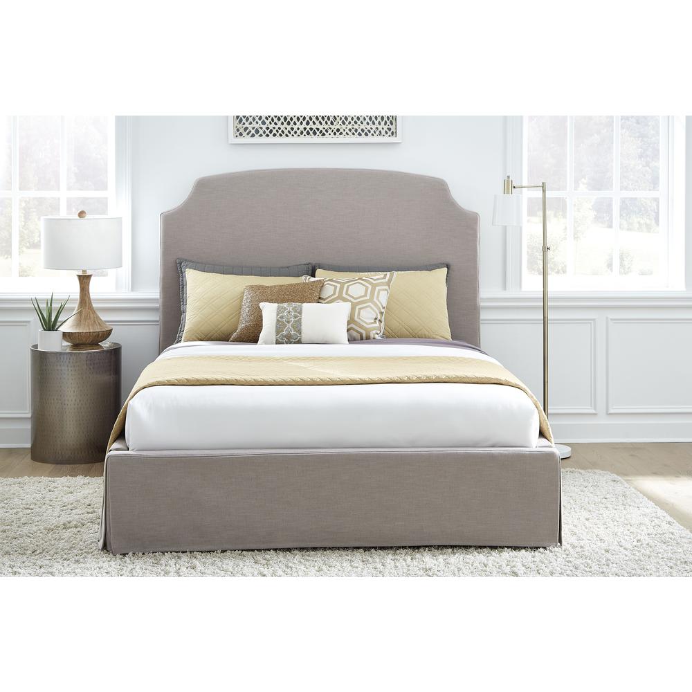 Laurel UpholsteredSkirted Panel Bed in Wheat. Picture 2