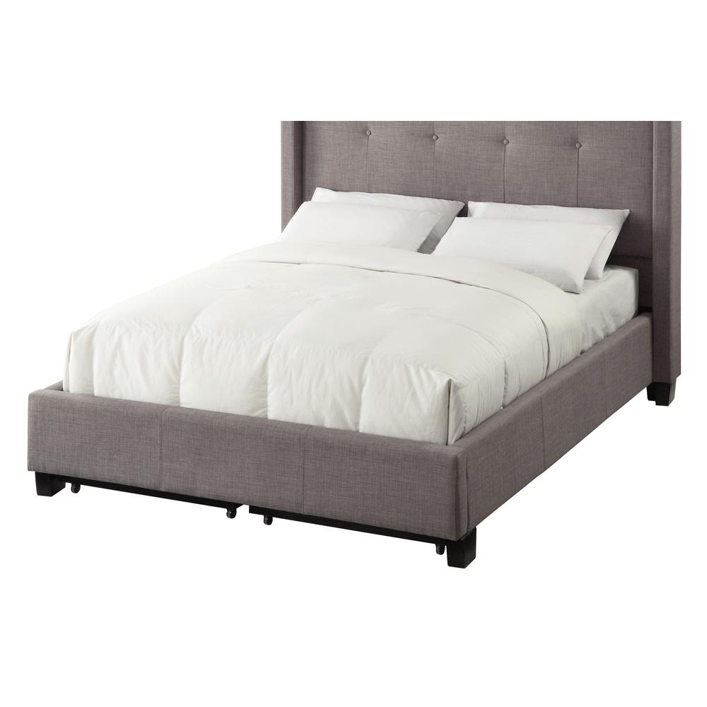 Madeleine Wingback Upholstered Platform Storage Bed. Picture 5