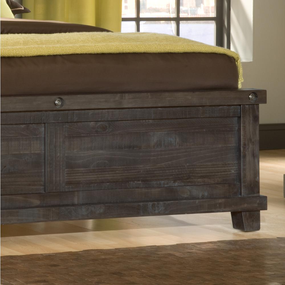 Yosemite Solid Wood Panel Bed in Cafe. Picture 3