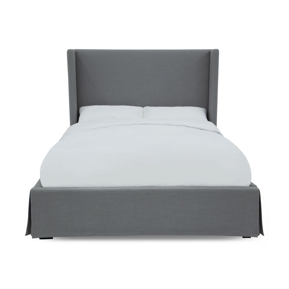 Cresta Skirted Footboard Storage Panel Bed in Fog. Picture 2