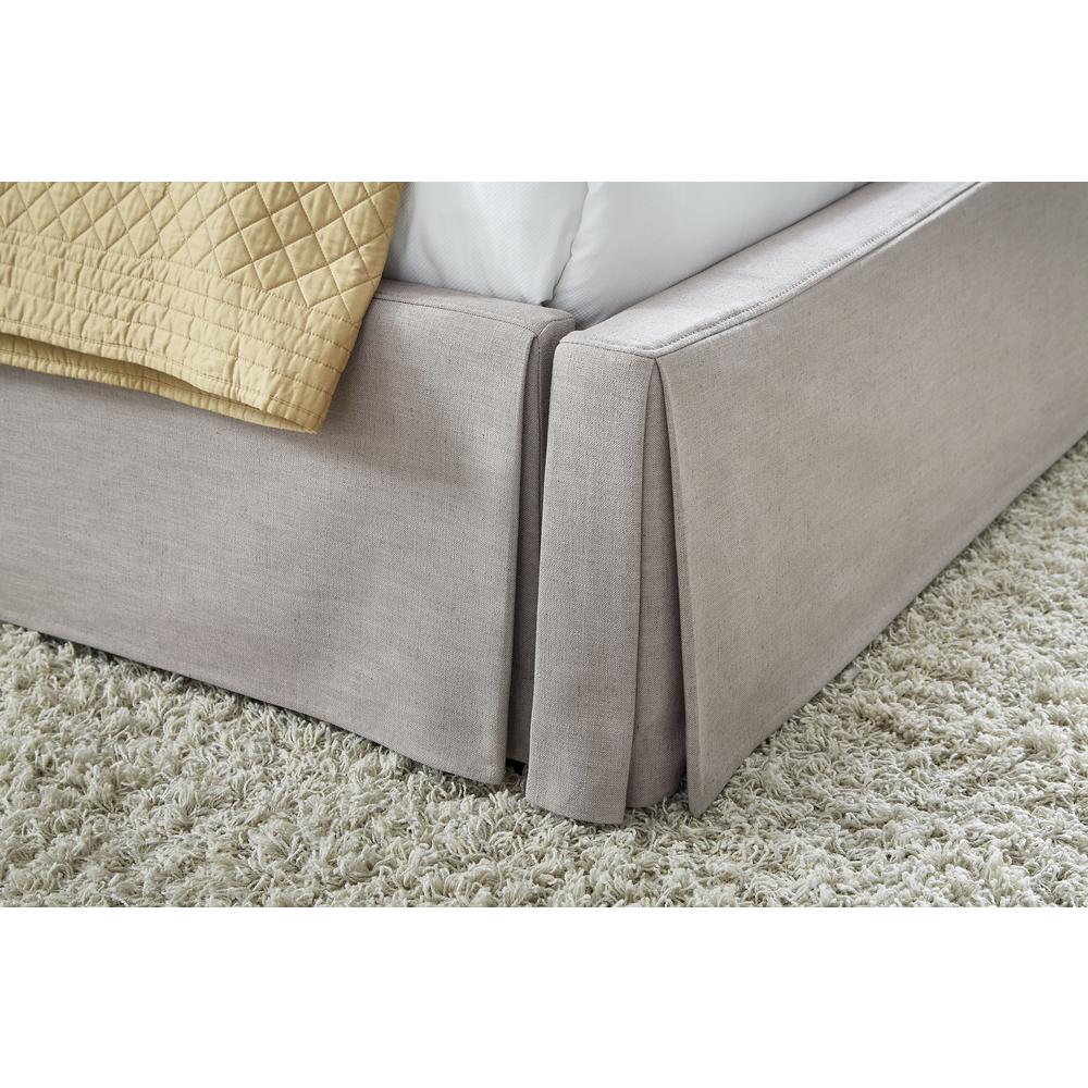 Laurel UpholsteredSkirted Panel Bed in Wheat. Picture 3