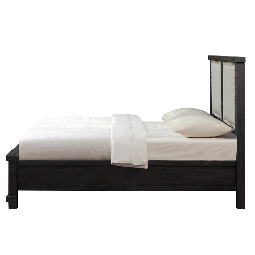 Yosemite Upholstered Footboard Storage Bed in Cafe. Picture 3