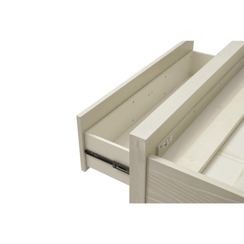 Maxime Two Drawer Footboard Storage Platform Bed In Ash. Picture 8