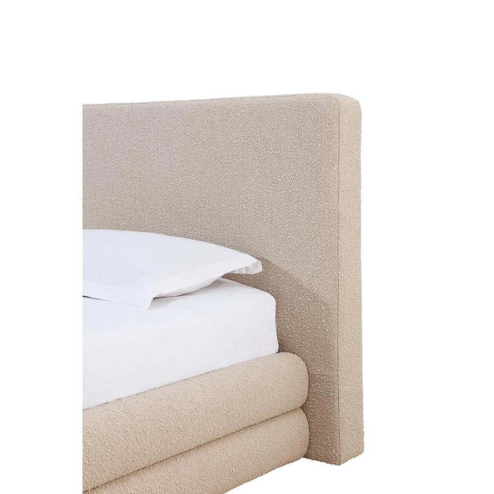 Maya Upholstered Platform Bed in Brun Boucle. Picture 4