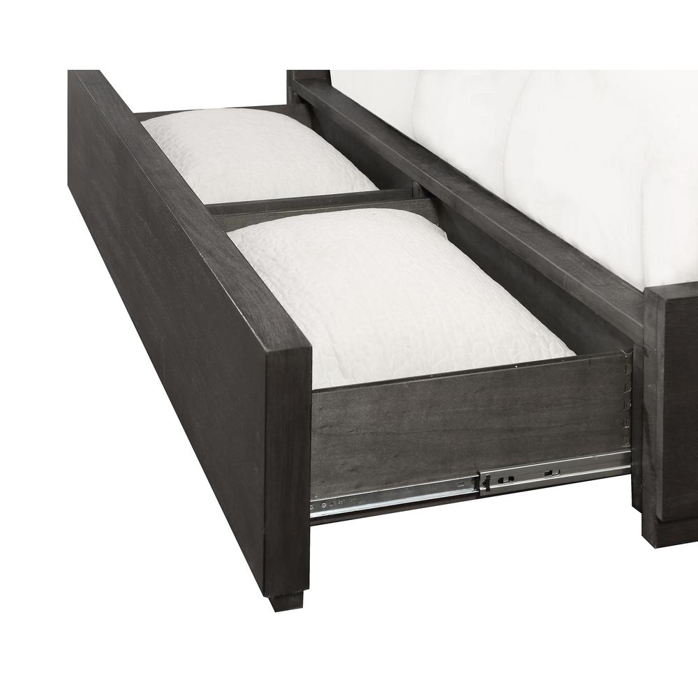 Oxford Upholstered Footboard Storage Bed in Dolphin. Picture 5