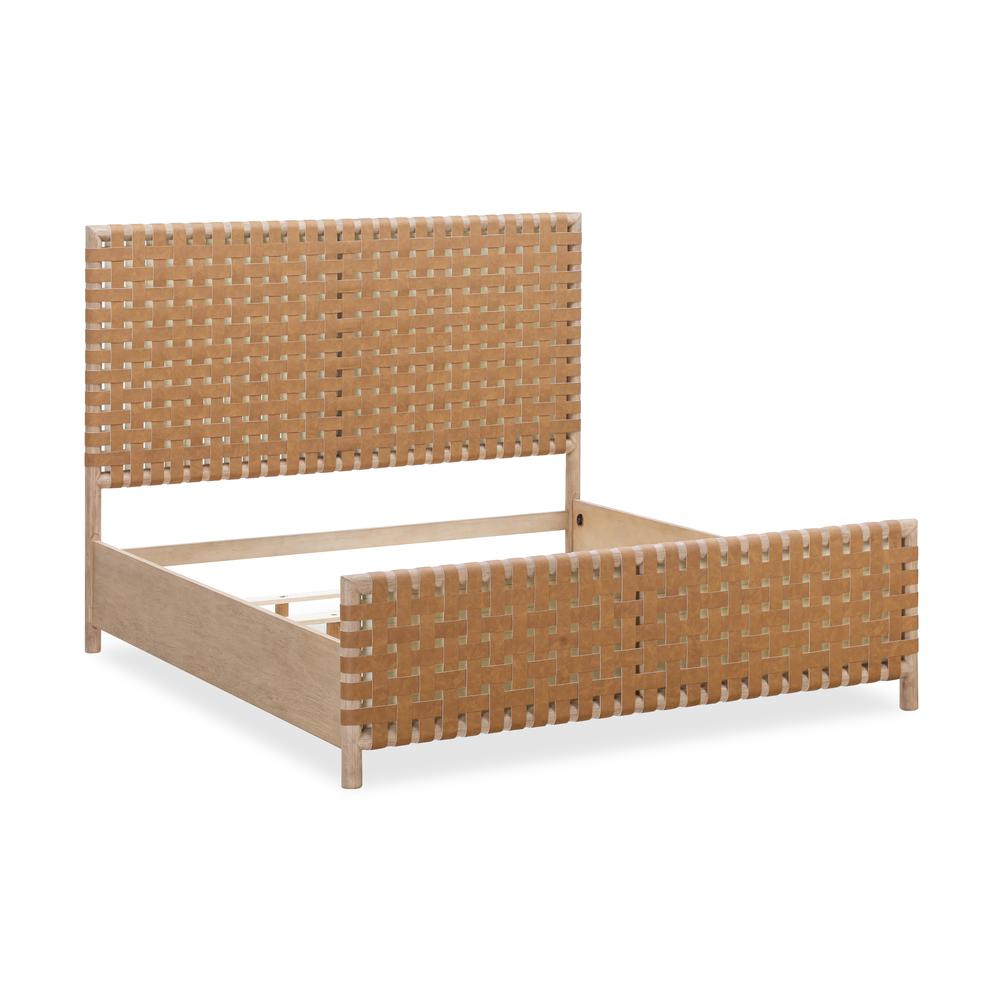 Dorsey Woven Panel Bed in Granola and Ginger. Picture 6