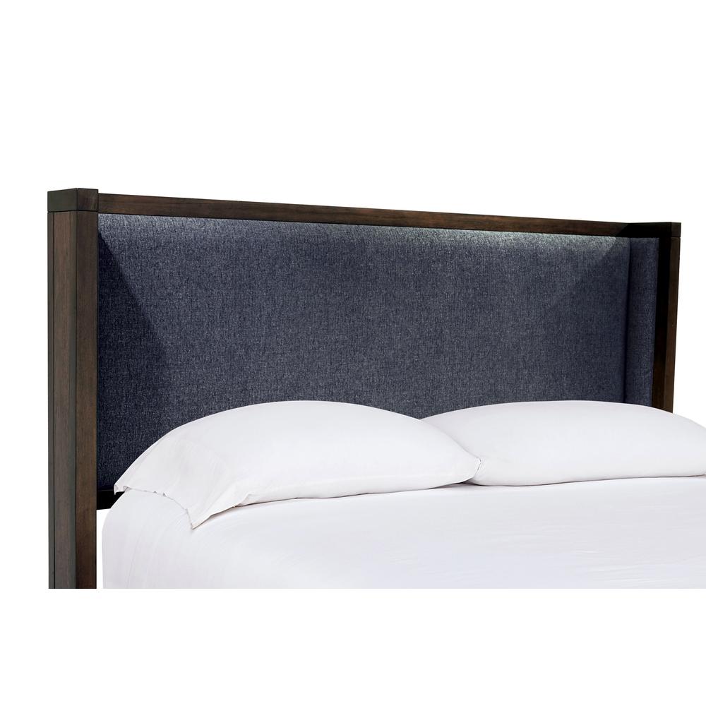 Boracay Upholstered Wingback Storage Bed in Wild Oats Brown. Picture 9