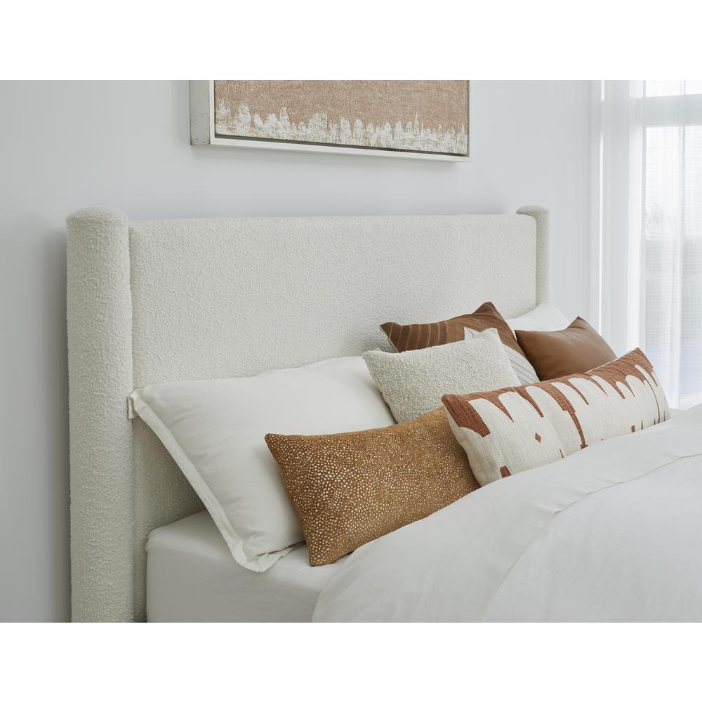 Burke Upholstered Platform Bed in Cottage Cheese Boucle. Picture 4