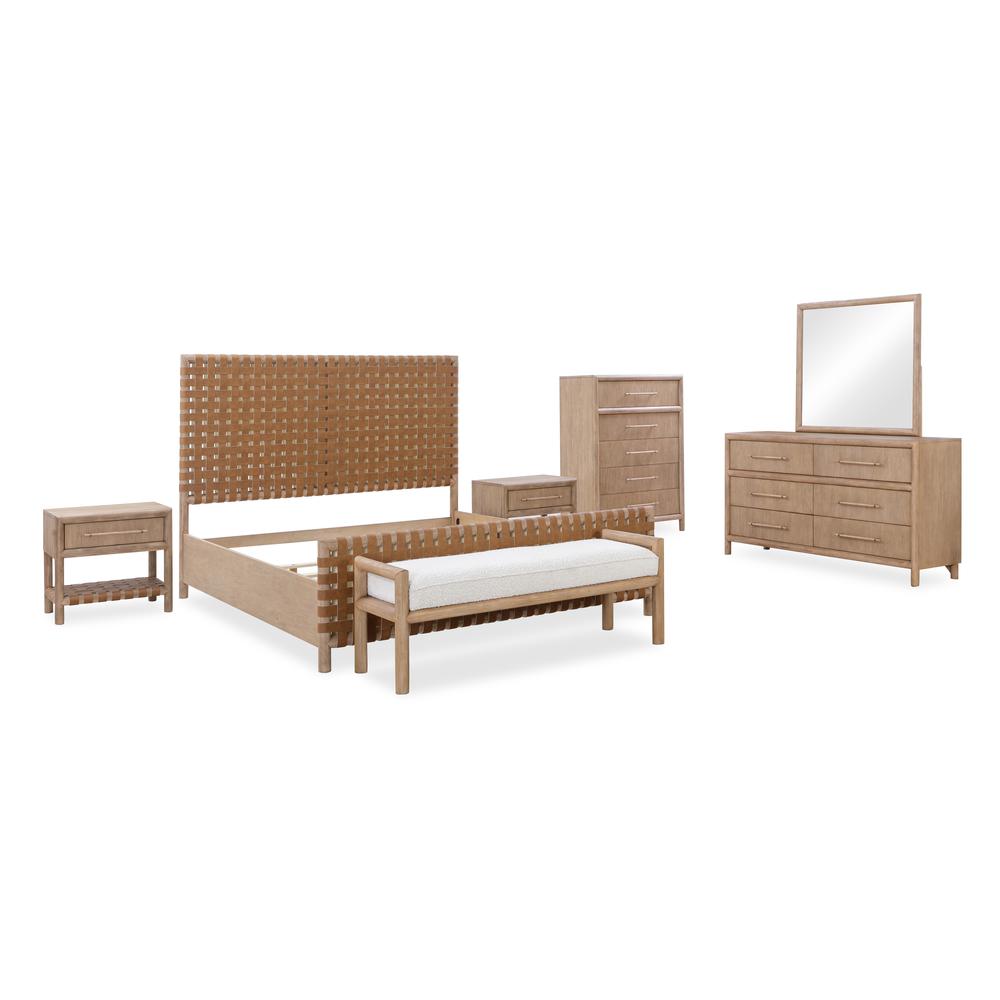 Dorsey Woven Panel Bed in Granola and Ginger. Picture 11