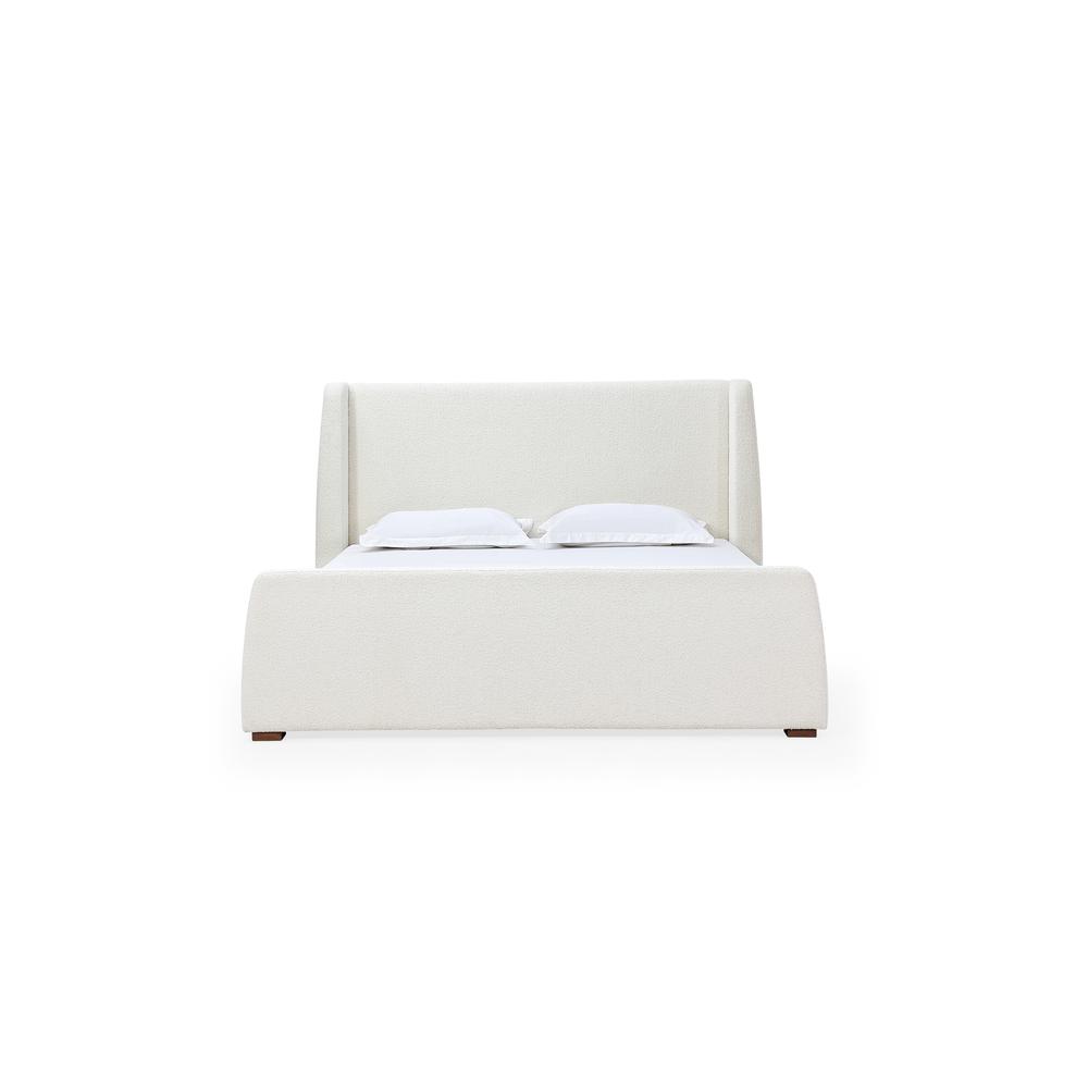 Presley Upholstered Wingback Platform Bed in Cottage Cheese Boucle. Picture 4
