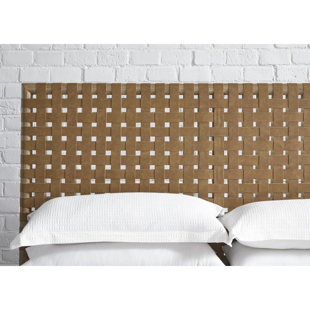 Dorsey Woven Panel Bed in Granola and Ginger. Picture 2