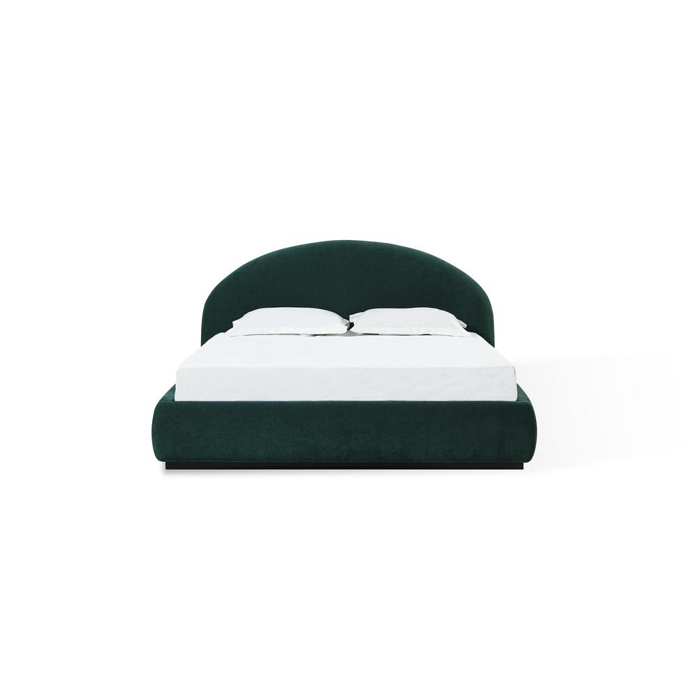 Flex Upholstered Bed in Emerald Chenille. Picture 1
