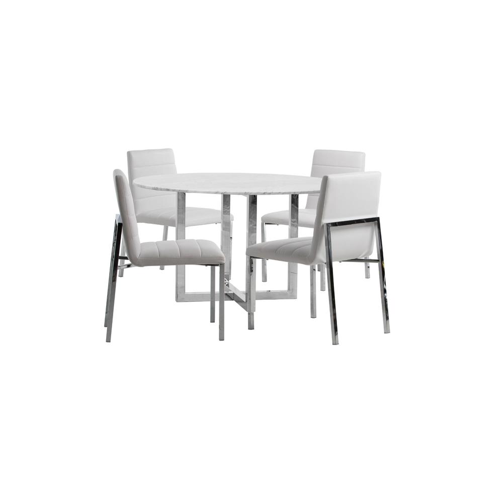 Amalfi Metal Back Chair in White, set of 2. Picture 7