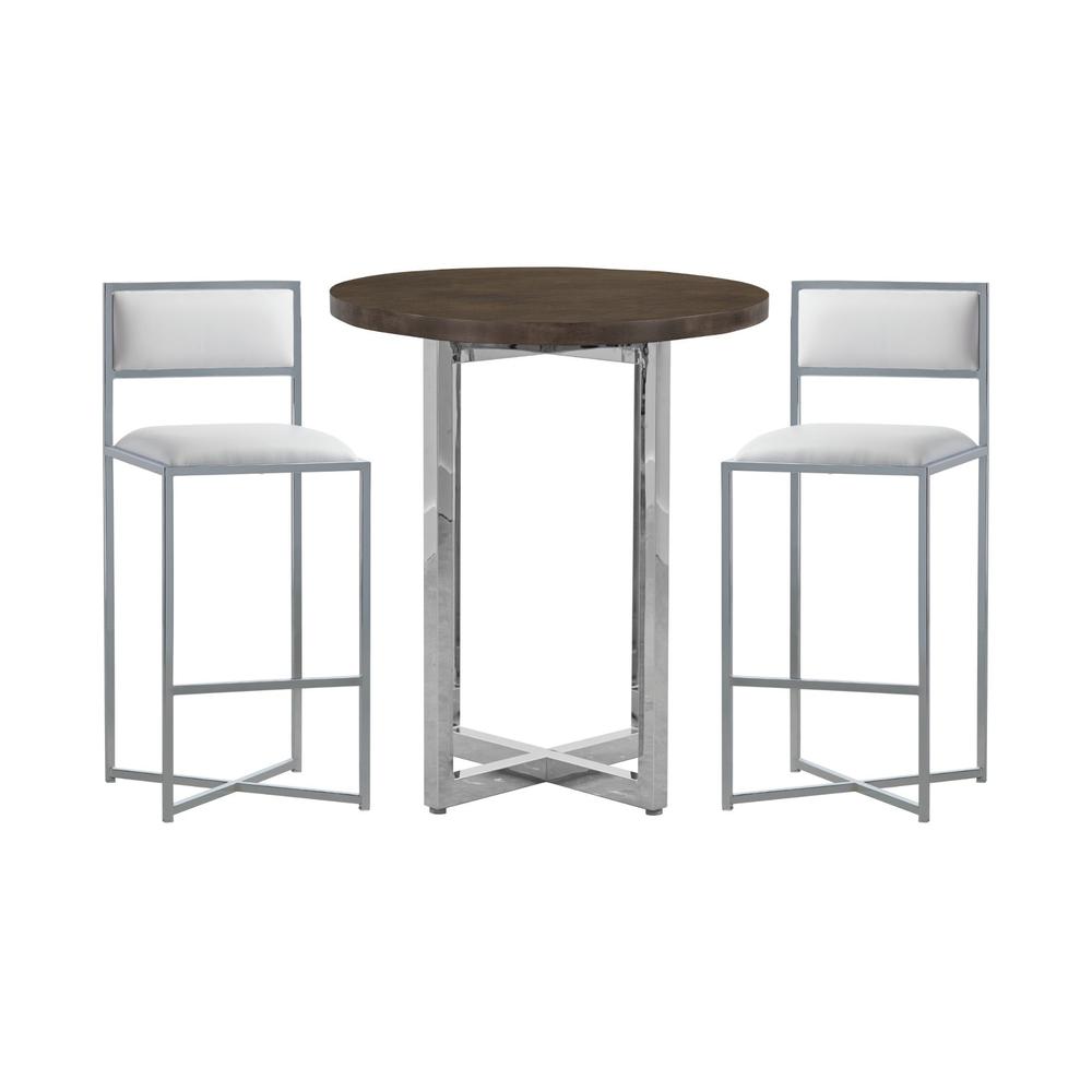 Amalfi X-Base Bar Stool in White, set of 2. Picture 7