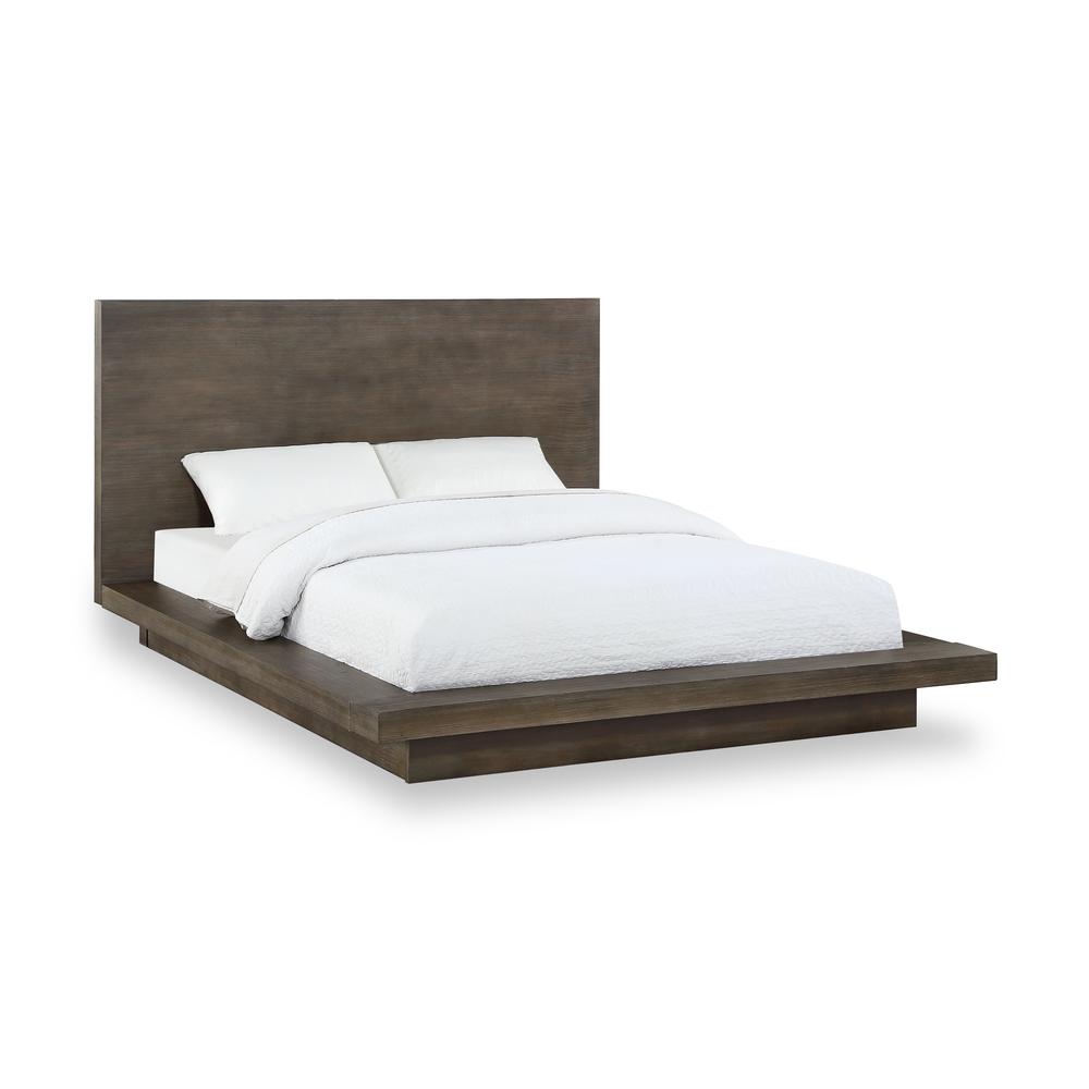 Melbourne Wood Platform Bed in Dark Pine. Picture 3