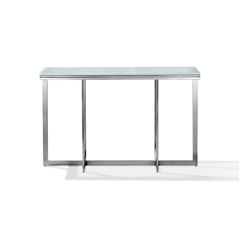 Eliza Media Console Table in Ultra White. Picture 5