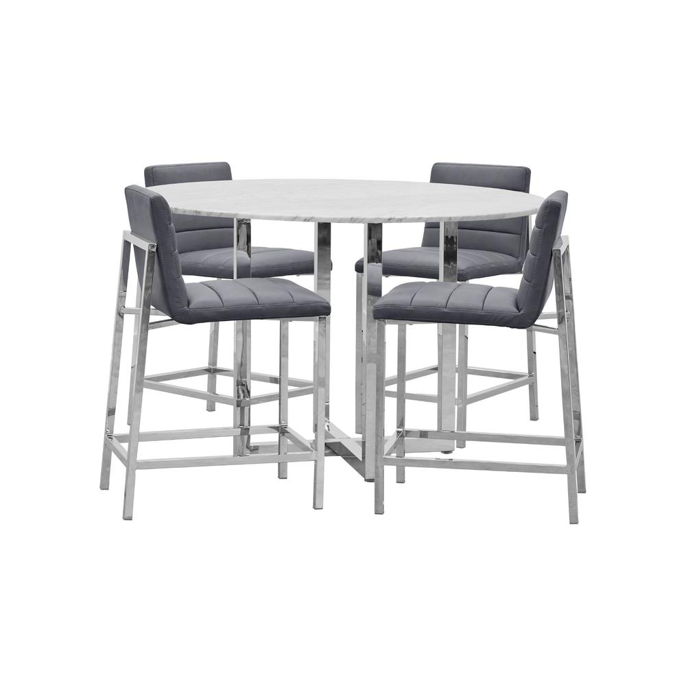 Amalfi Metal Back Counter Stool in Cobalt, set of 2. Picture 5