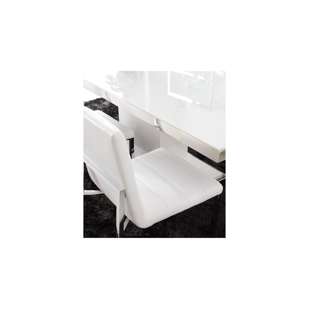 Amalfi Metal Back Chair in White, set of 2. Picture 4