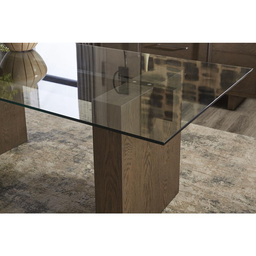 Oakland Glass Table in Brunette. Picture 3