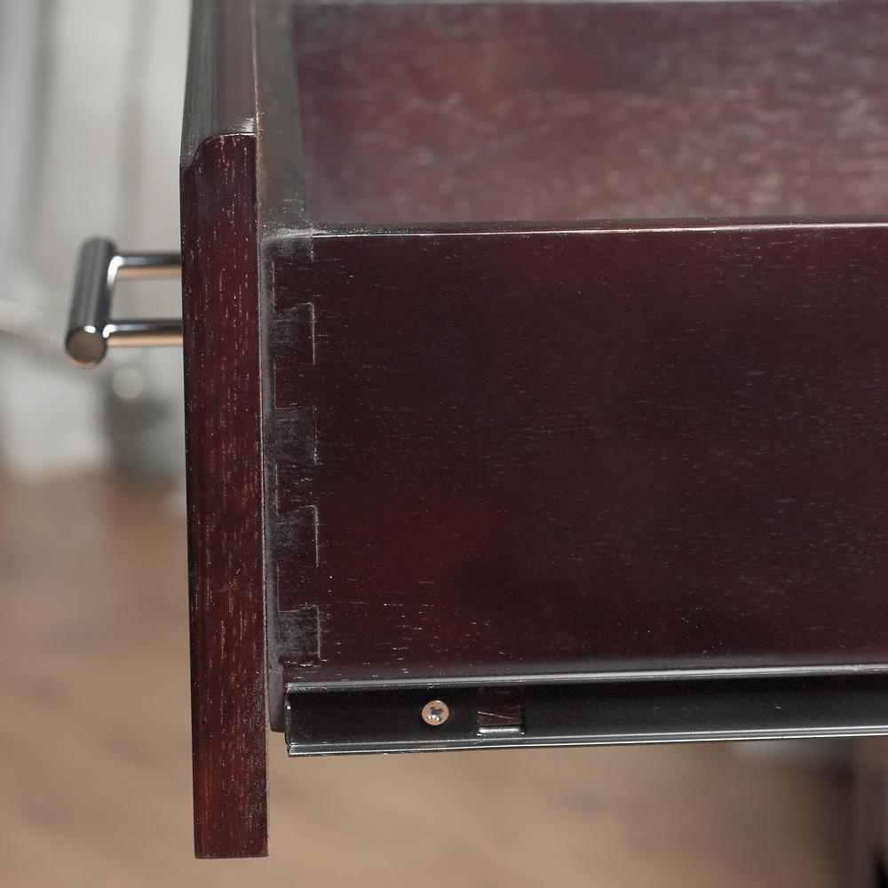 Nevis Charging Station Nightstand in Espresso. Picture 6
