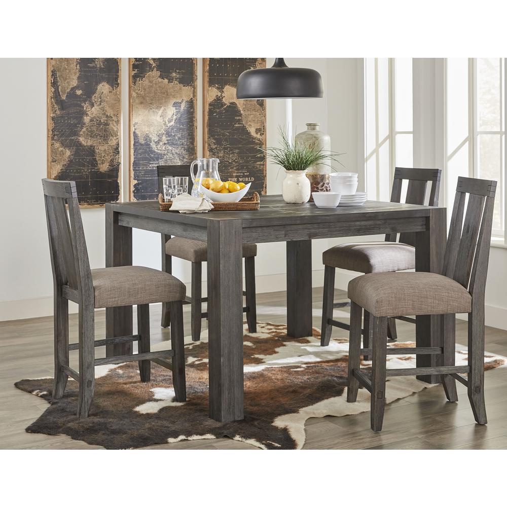 Meadow Solid Wood Square Counter Table in Graphite. Picture 2