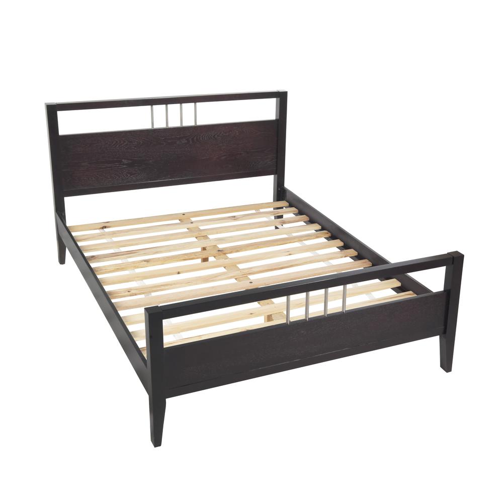 Nevis Wood Platform Bed in Espresso. Picture 8