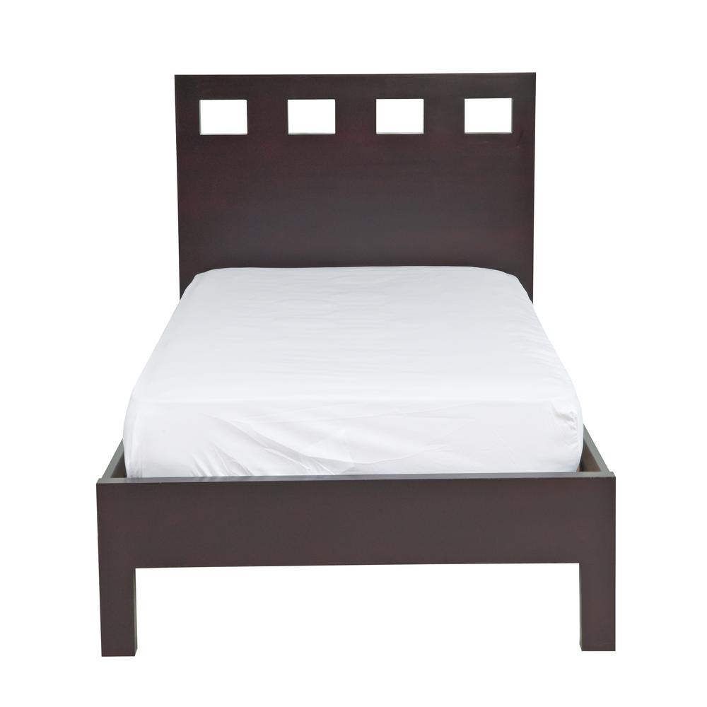 Riva Wood Platform Bed in Espresso. Picture 7