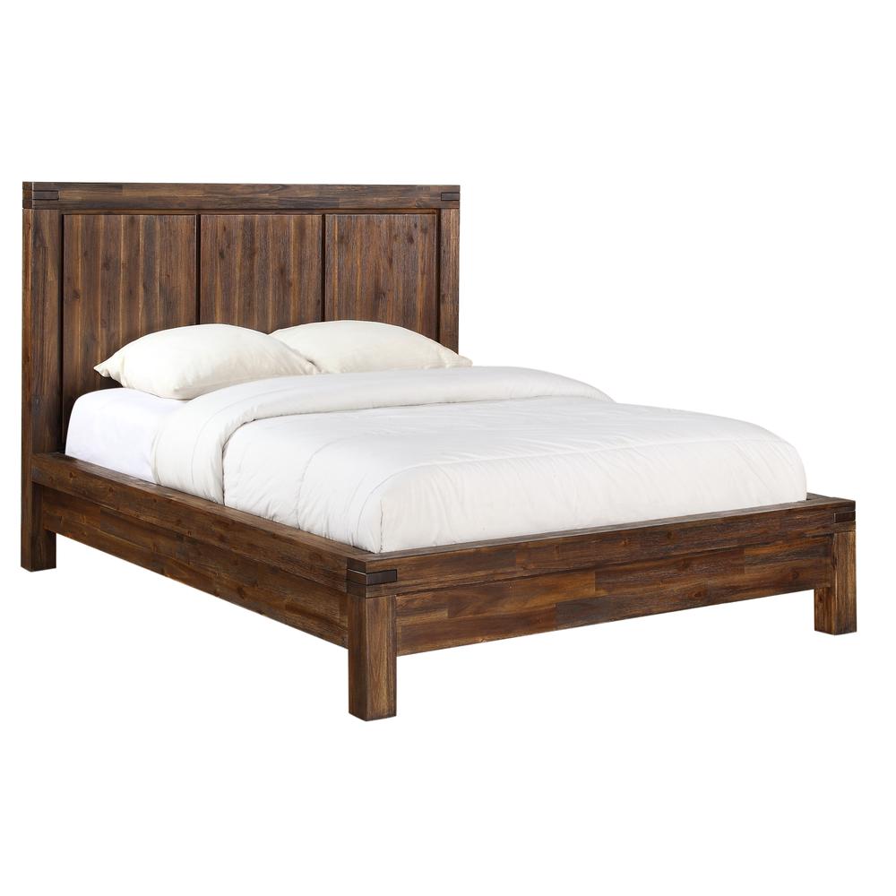 Meadow Solid Wood Platform Bed in Brick Brown. Picture 4
