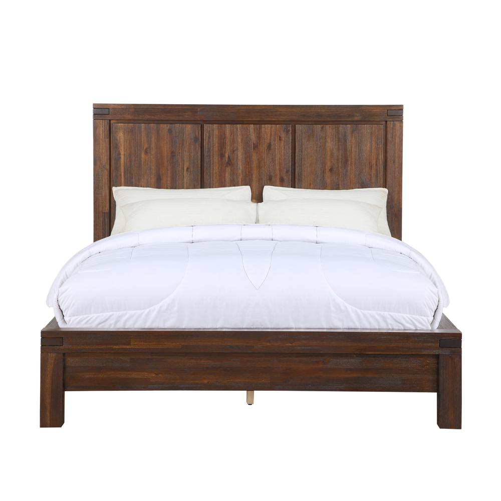 Meadow Solid Wood Platform Bed in Brick Brown. Picture 3