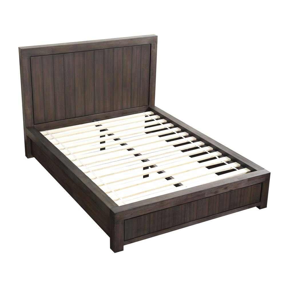Heath Wood Platform Bed in Basalt Grey. Picture 4
