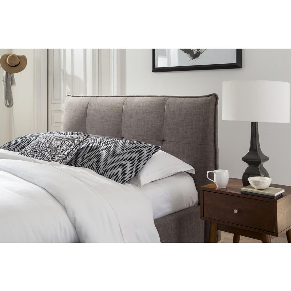 Adona Upholstered Platform Bed in Dolphin Linen. Picture 3