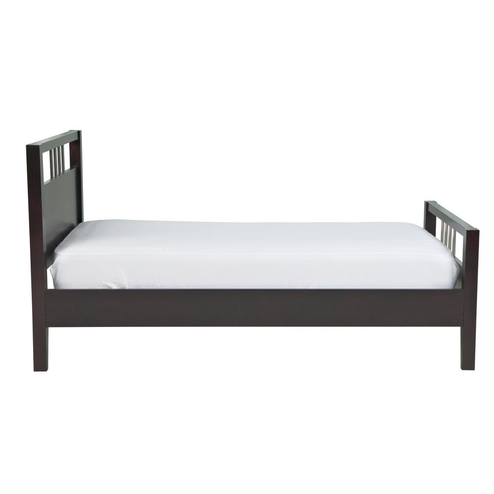 Nevis Wood Platform Bed in Espresso. Picture 7