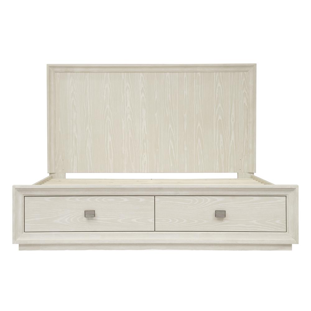 Maxime Two Drawer Footboard Storage Platform Bed In Ash. Picture 7