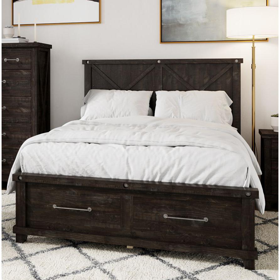 Yosemite Solid Wood Panel Bed in Cafe. Picture 10