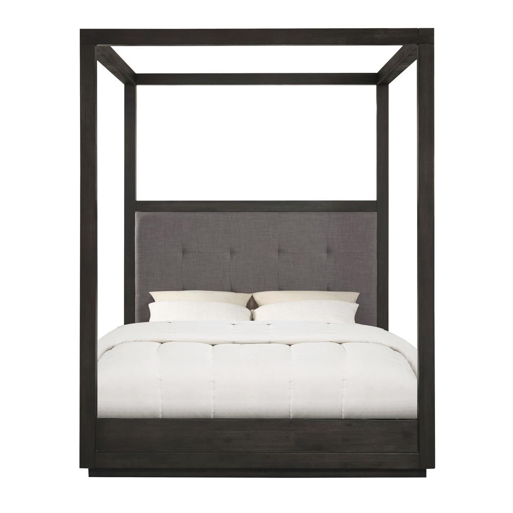 Oxford Upholstered Canopy Bed in Dolphin. Picture 5