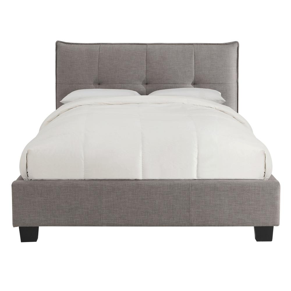 Adona Upholstered Platform Bed in Dolphin Linen. Picture 5