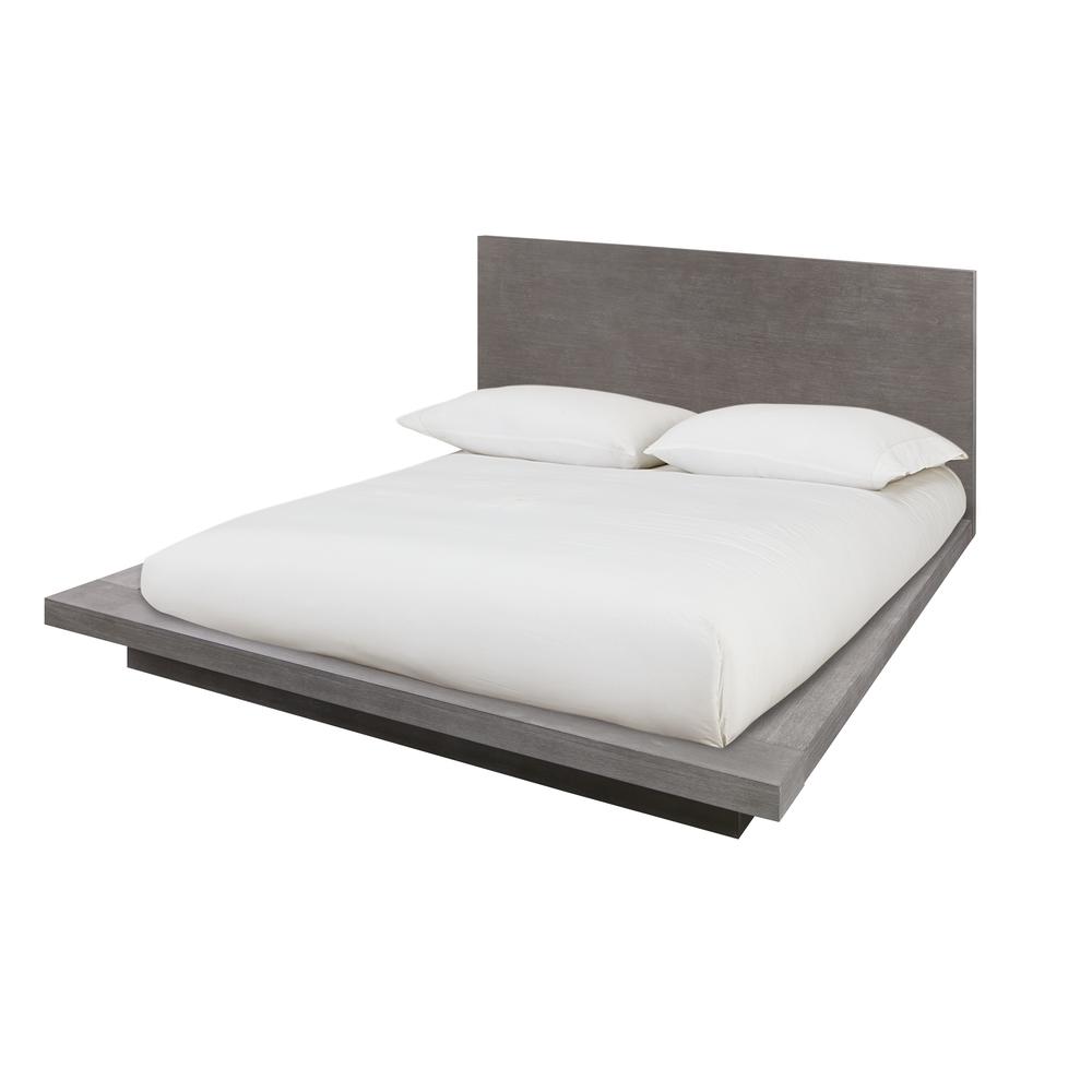 Melbourne Wood Platform Bed in Mineral. Picture 1