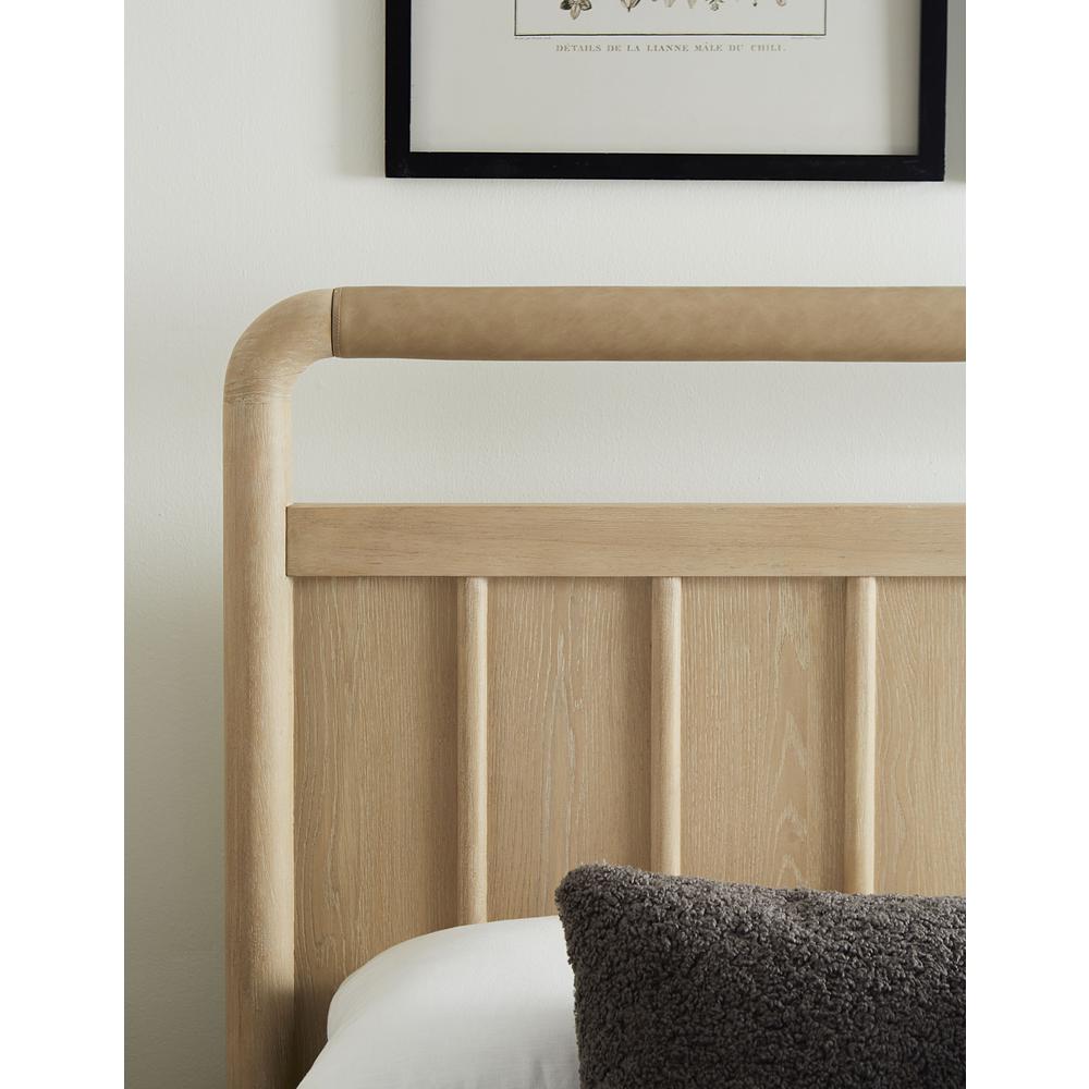 Camden Shiplap Oak Wood Platform Bed in Chai. Picture 2
