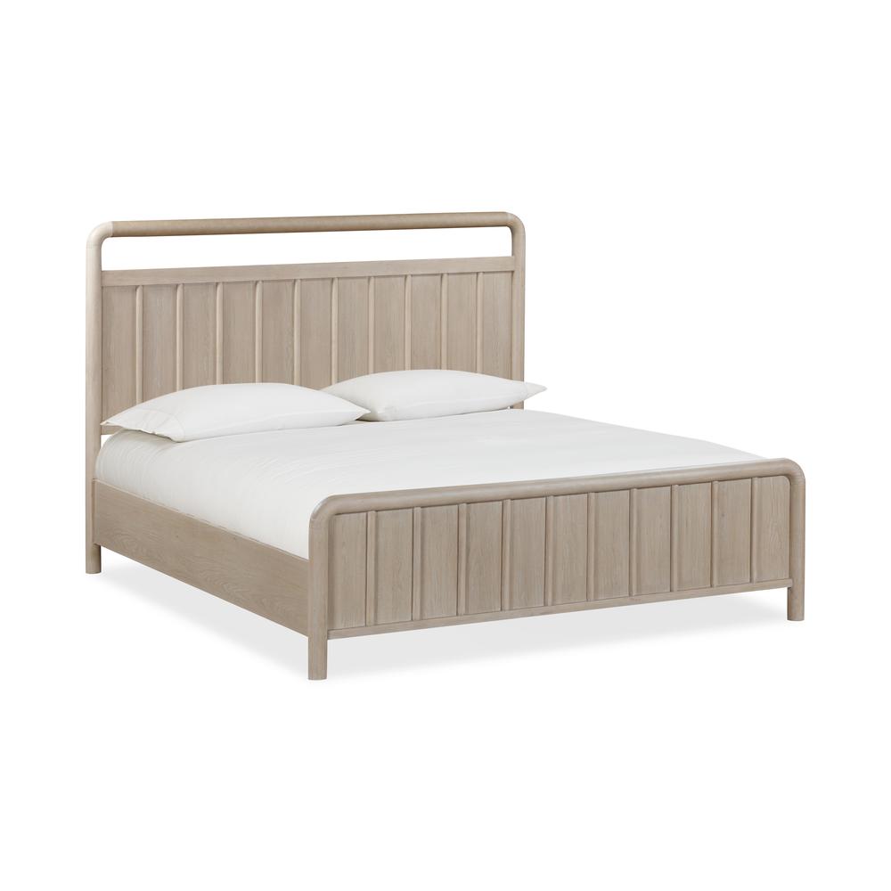 Camden Shiplap Oak Wood Platform Bed in Chai. Picture 5